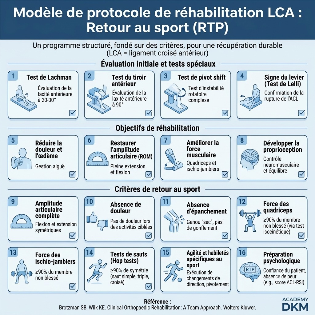 Comprendre le protocole de rééducation LCA pour un retour au sport réussi